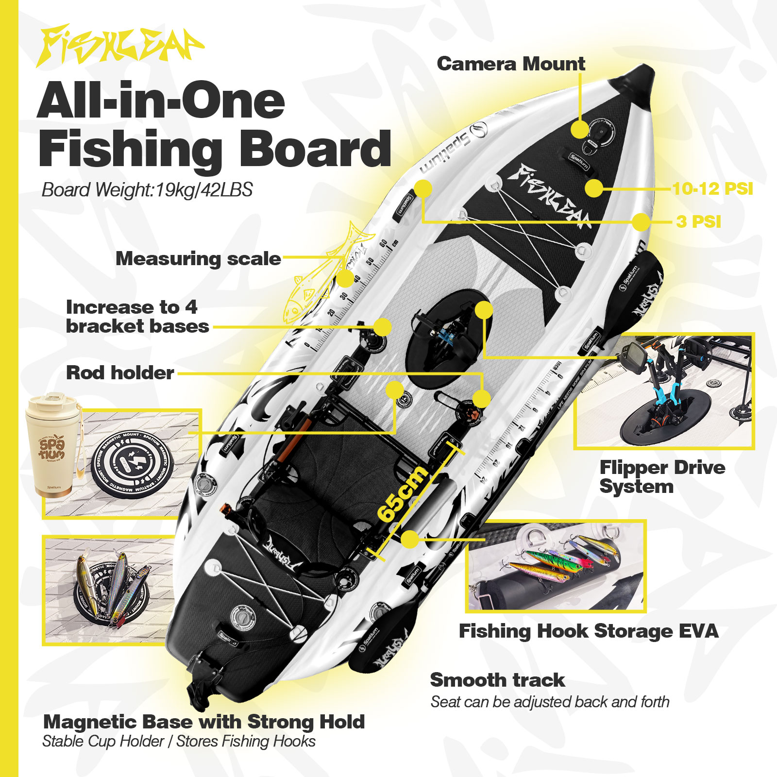 Kayak Gonfiabile da Pesca Spat - Fishing Kayak Pedal Drive recensione e prezzo